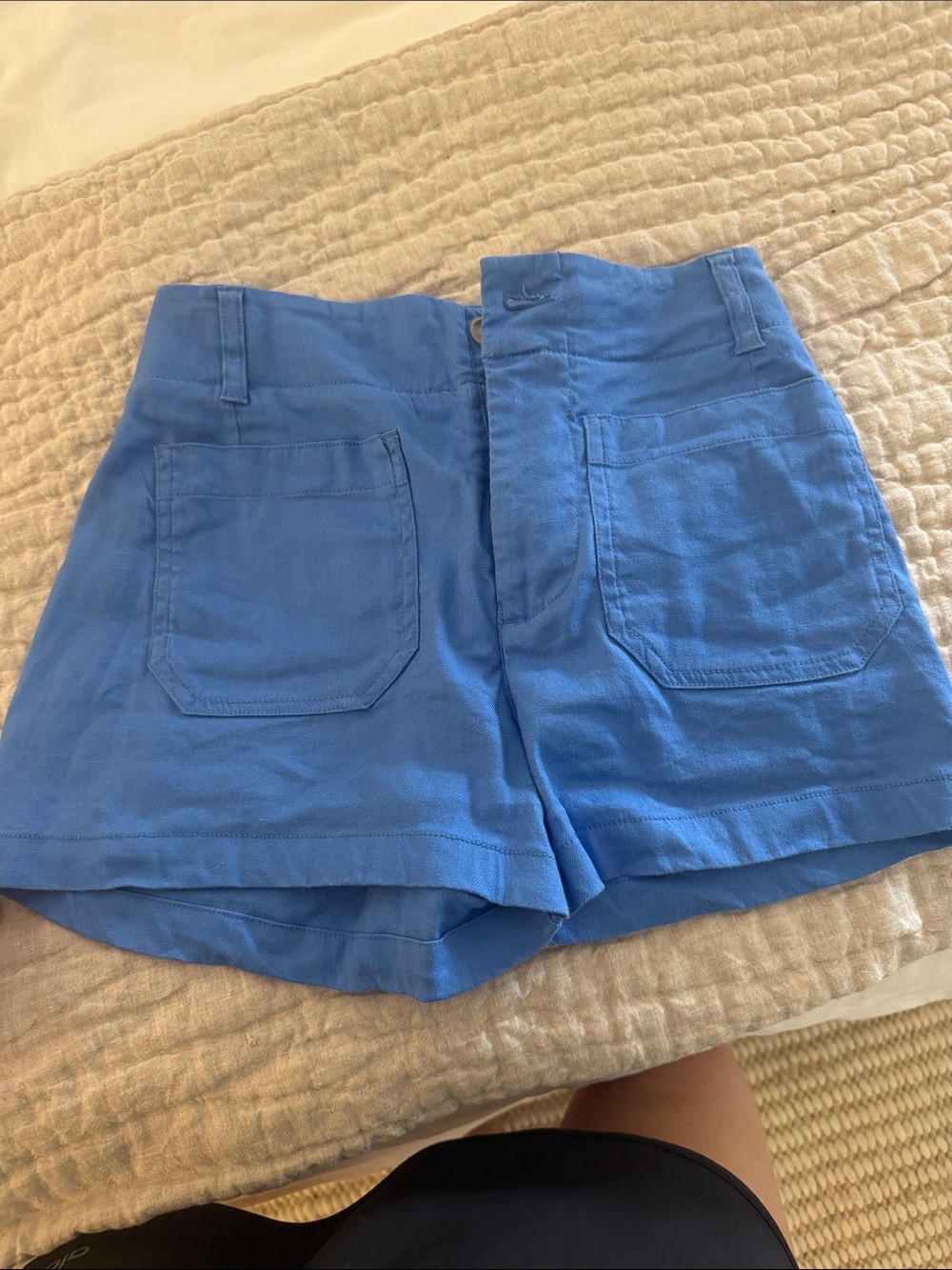 Maeve High-Waist Blue Women's Casual Shorts